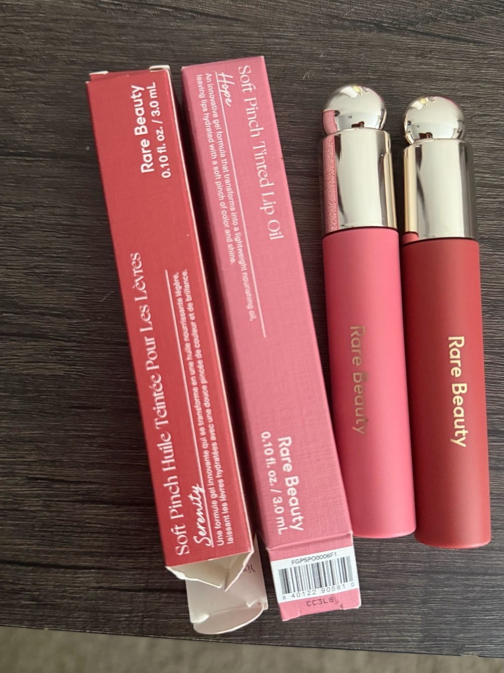 Rare Beauty Soft Pinch Tinted Lip Oil — Rose Pink & Deep Rose